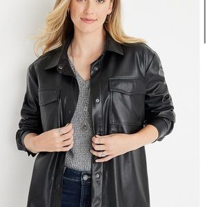 Maurices Faux Leather Shacket